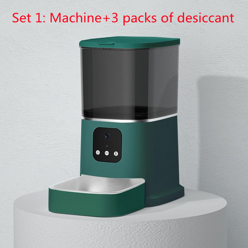 Distributeur automatique de nourriture pour animaux de compagnie grande capacité avec enregistreur vocal intelligent, contrôle par application, minuterie d'alimentation pour chats et chiens, avec bol pour animaux de compagnie WiFi.