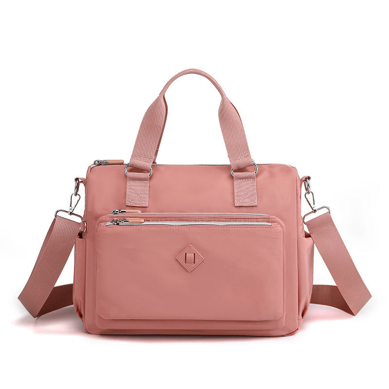 Sac à bandoulière tendance à une épaule en nylon imperméable multicouche pour femmes