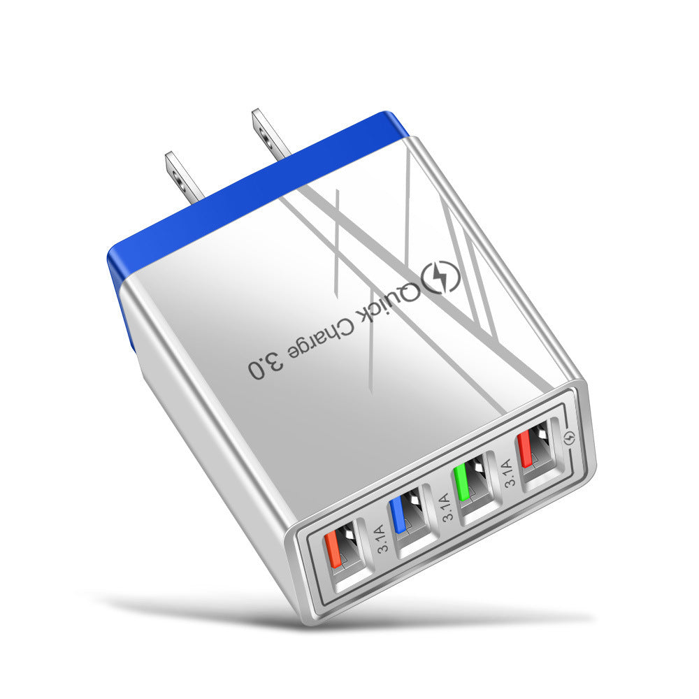 Chargeur USB Quick Charge 3.0 Adaptateur pour 4 téléphones pour tablette Chargeur mural portable Chargeur rapide