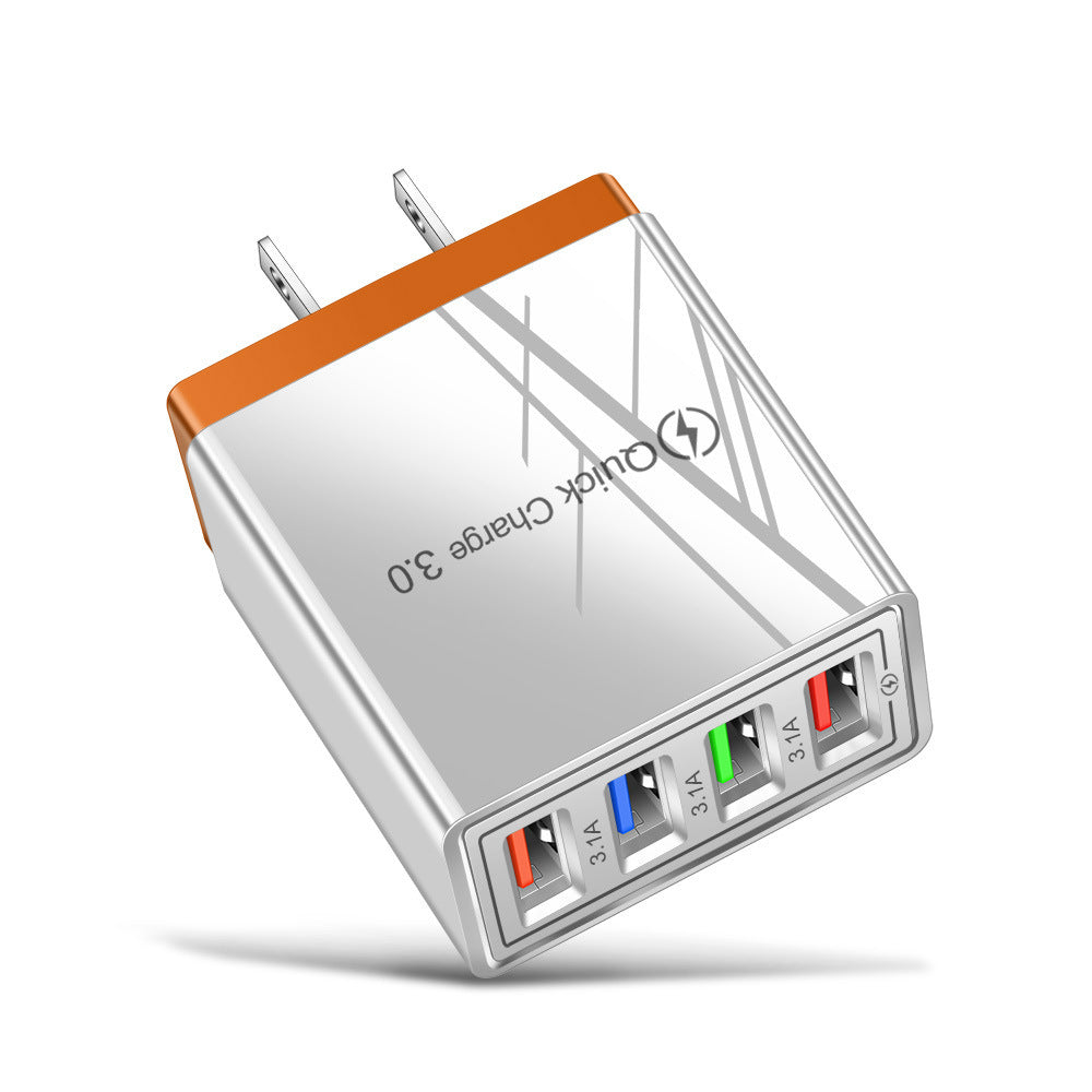 Chargeur USB Quick Charge 3.0 Adaptateur pour 4 téléphones pour tablette Chargeur mural portable Chargeur rapide