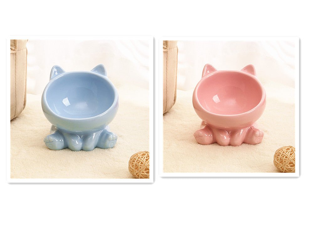 Gamelle en céramique pour chat Gamelle pour chat Gamelle pour chat Protège - cou Gamelle pour chien à bouche oblique Gamelle pour animal de compagnie - KaoKao