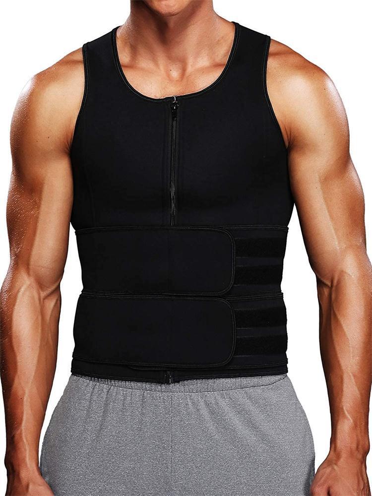 Gilet de sudation pour homme, vêtement de fitness, ceinture de sudation, double ceinture, corset, haut gainant - KaoKao