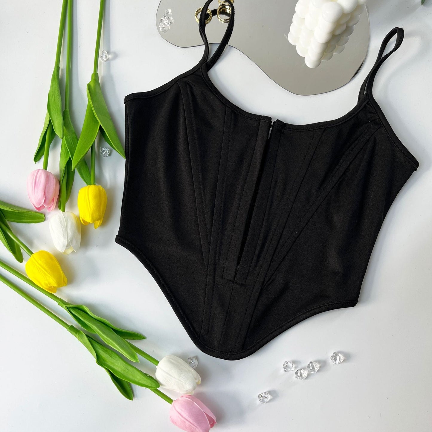 INS – Débardeur court à bretelles simples, débardeur slim à la mode pour l'été, vêtements pour femmes - KaoKao