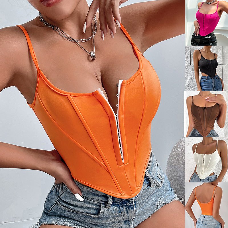 INS – Débardeur court à bretelles simples, débardeur slim à la mode pour l'été, vêtements pour femmes - KaoKao