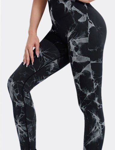 Leggings sans couture tie - dye pour femmes, pantalons de yoga push - up, leggings de sport, fitness, course à pied, gym - KaoKao