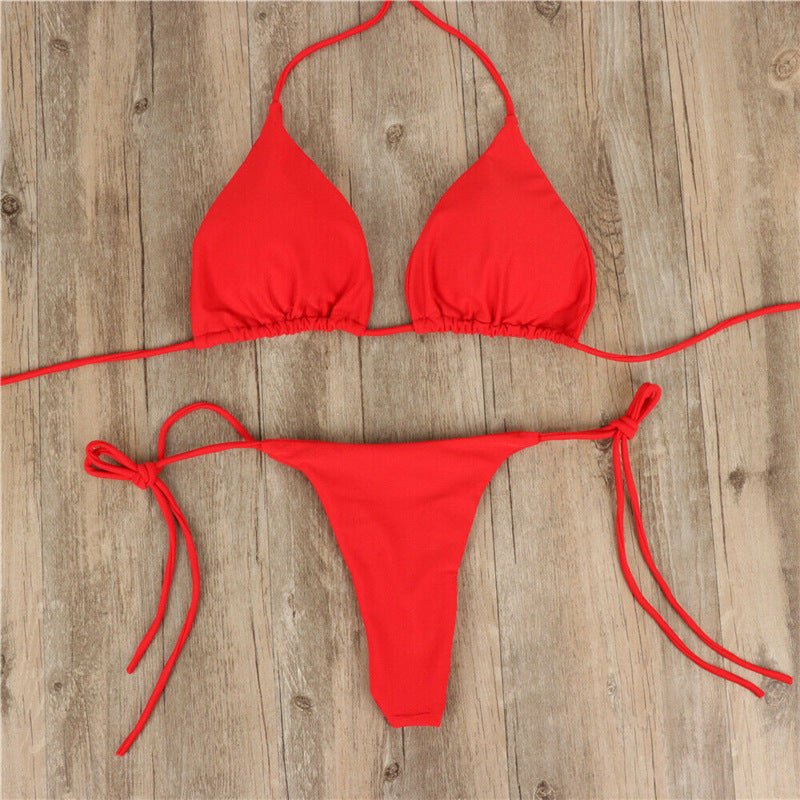 Maillot de bain bikini dos nu à nouer pour femme - KaoKao