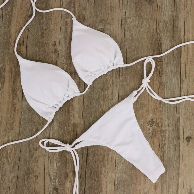 Maillot de bain bikini dos nu à nouer pour femme - KaoKao
