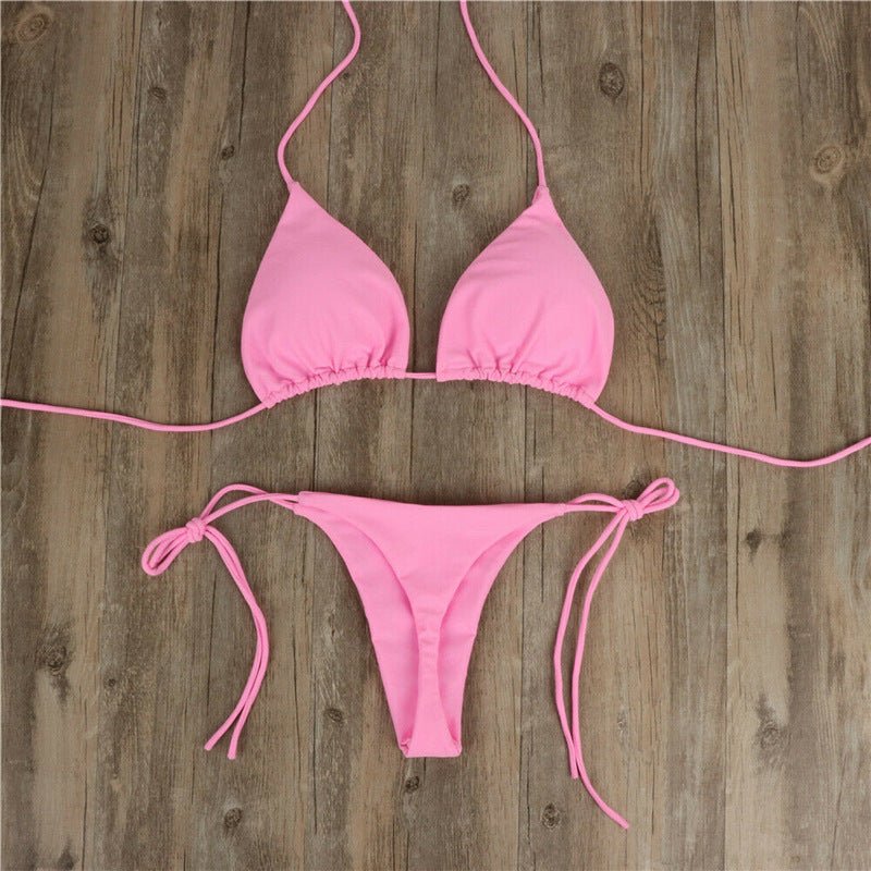 Maillot de bain bikini dos nu à nouer pour femme - KaoKao