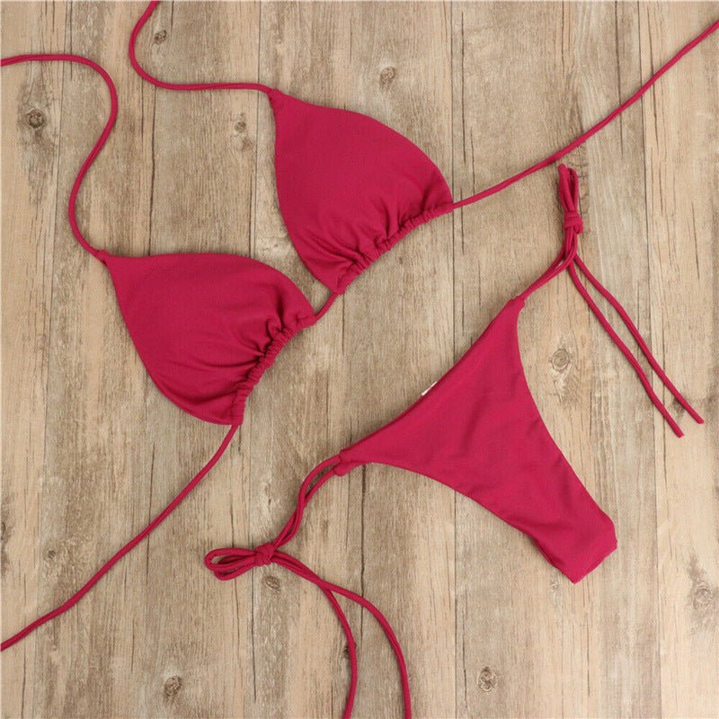 Maillot de bain bikini dos nu à nouer pour femme - KaoKao