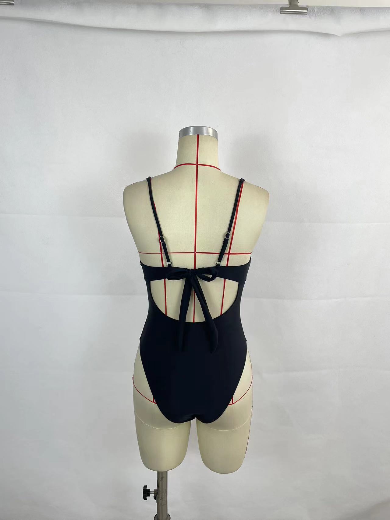 Maillot de bain une pièce pour femme, couleur contrastée, bikini - KaoKao