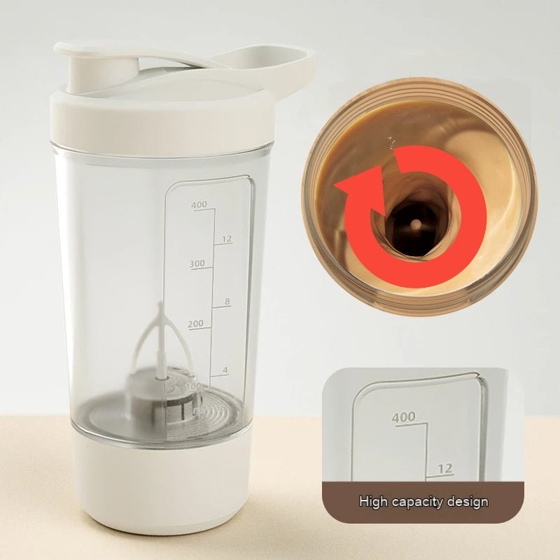 Mélangeur électrique de protéines en poudre 400 ml, 14 oz, shaker automatique, bouteille de lait, bouilloire pour salle de sport, 1200 mAh - KaoKao