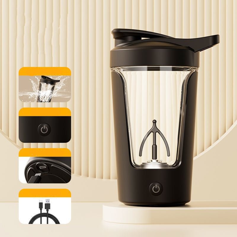 Mélangeur électrique de protéines en poudre 400 ml, 14 oz, shaker automatique, bouteille de lait, bouilloire pour salle de sport, 1200 mAh - KaoKao