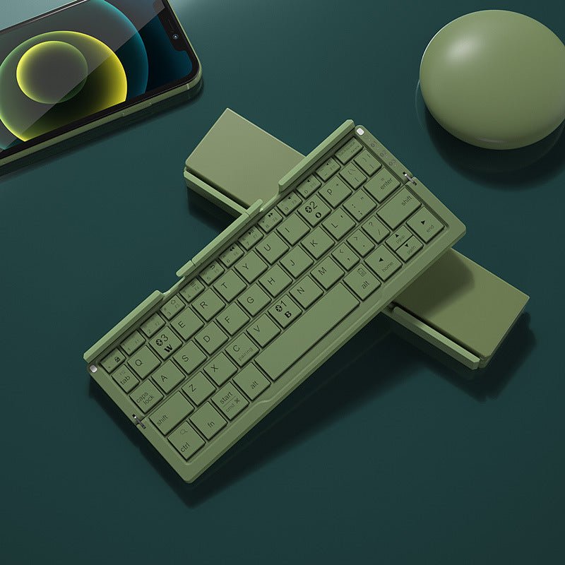 Mini clavier Bluetooth pliable sans fil, support pour 3 appareils avec support, clavier pliable rechargeable pour téléphone et tablette - KaoKao