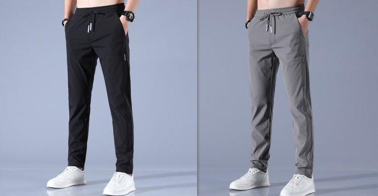 Pantalon de sport droit extensible et respirant en soie glacée pour homme - KaoKao