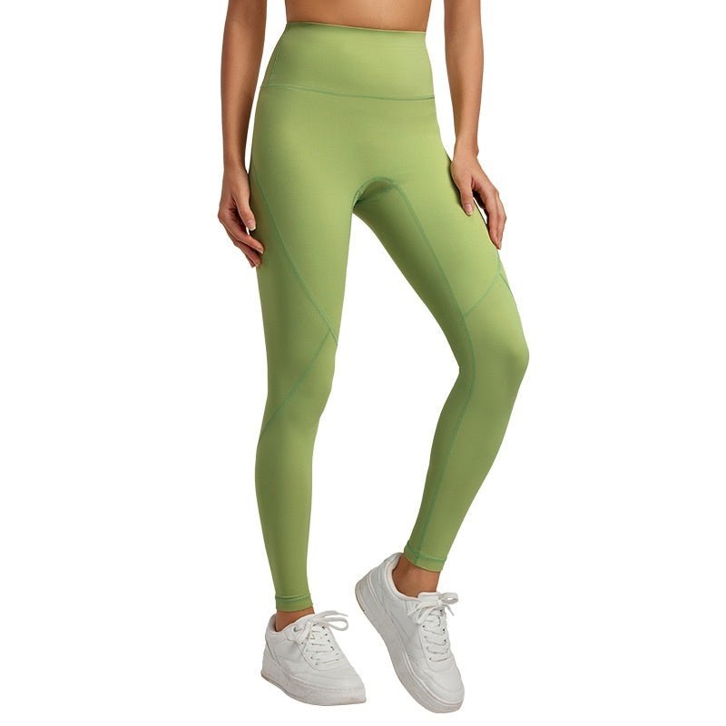 Pantalon de yoga de couleur contrastée pour l'alpinisme en plein air 7A antibactérien pour le levage des hanches - KaoKao