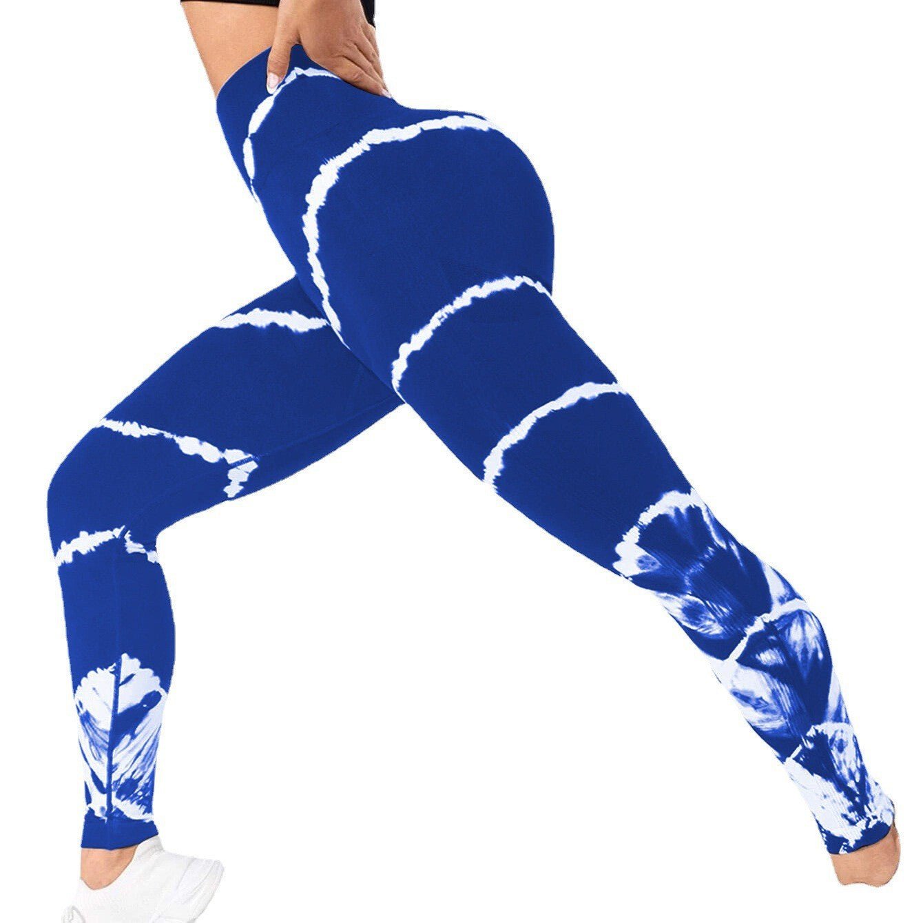 Pantalon de yoga sans coutures à rayures tie - dye pour le sport et le levage des hanches - KaoKao