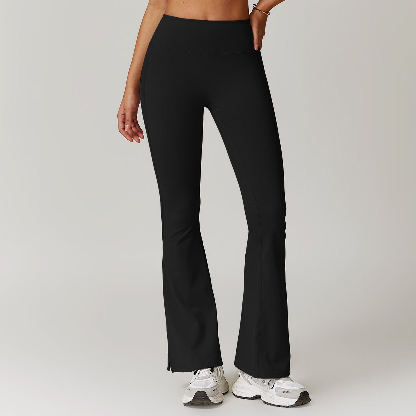 Pantalon de yoga skinny pêche à taille haute, pantalon de course à pied, pantalon de sport à pattes d'éléphant - KaoKao