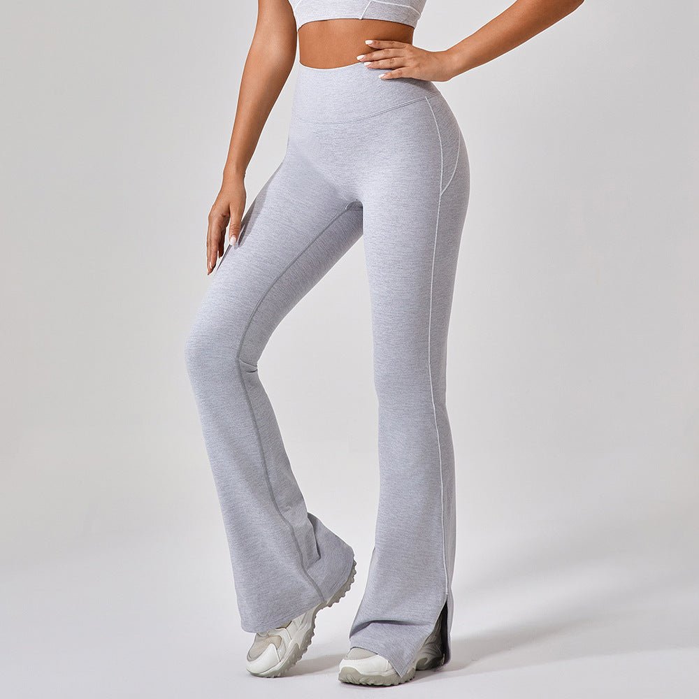Pantalon de yoga taille haute moulant à pattes d'éléphant pour femme - KaoKao