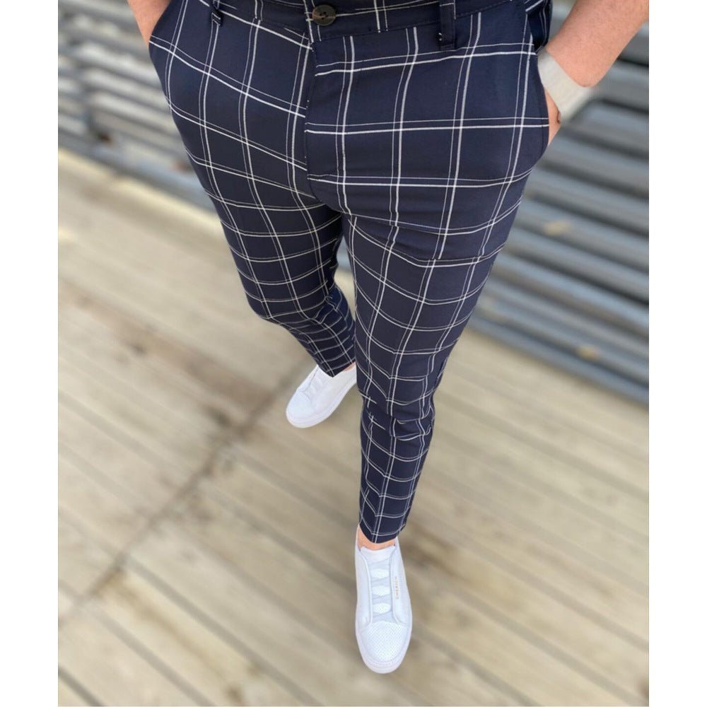 Pantalon décontracté à carreaux pour homme - KaoKao