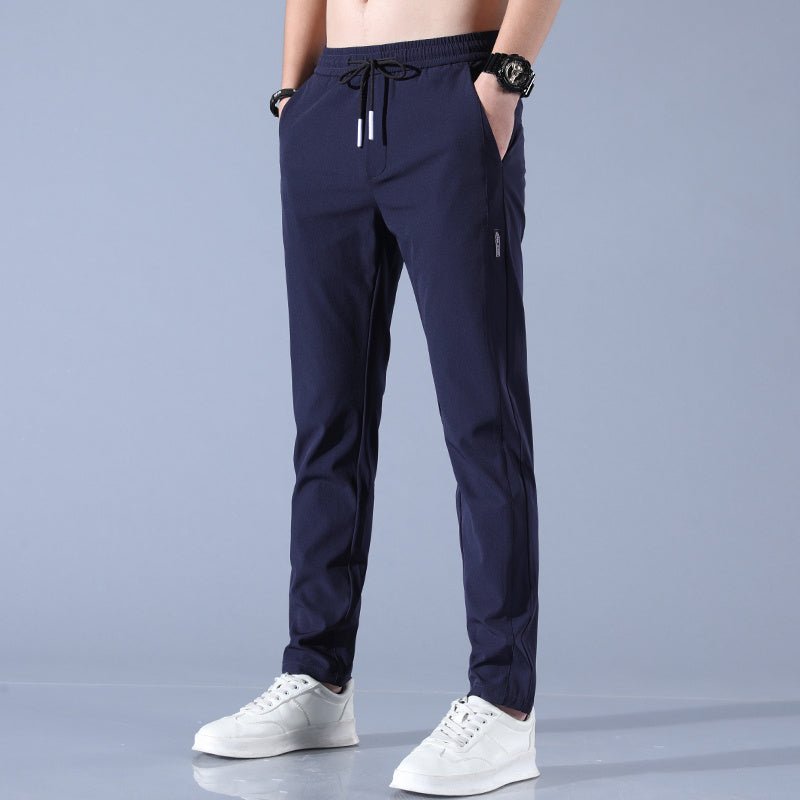 Pantalon en soie glacée pour homme, pantalon d'été fin et décontracté, ample, droit, respirant - KaoKao