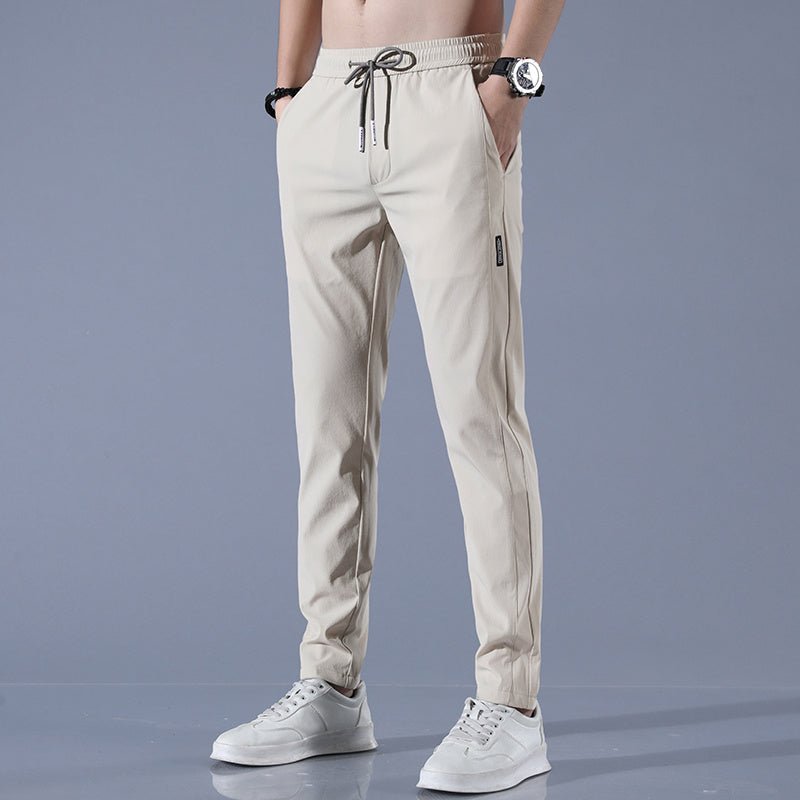 Pantalon en soie glacée pour homme, pantalon d'été fin et décontracté, ample, droit, respirant - KaoKao