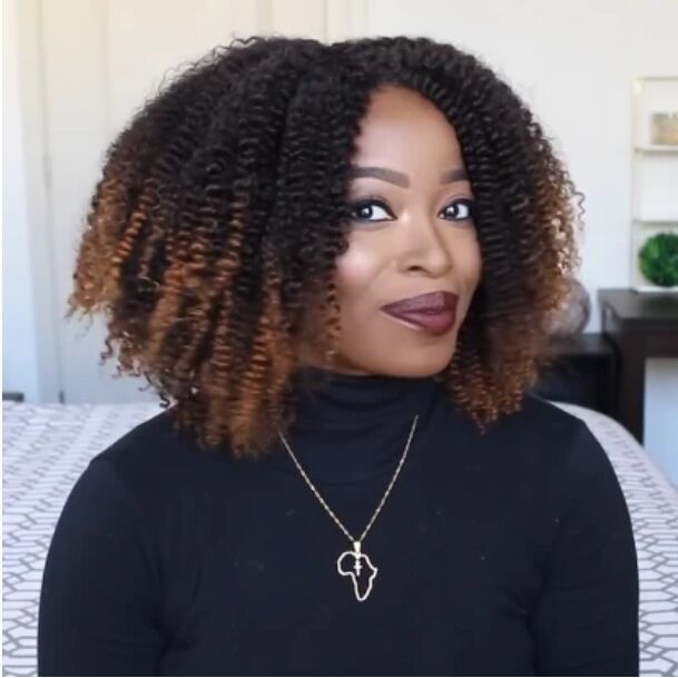 Perruque cheveux courts bouclés tête d'explosion petite perruque bouclée perruque - KaoKao