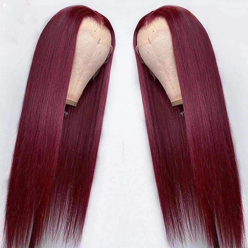 Perruque en dentelle frontale longue et droite avec coiffure complète, cheveux lisses - KaoKao