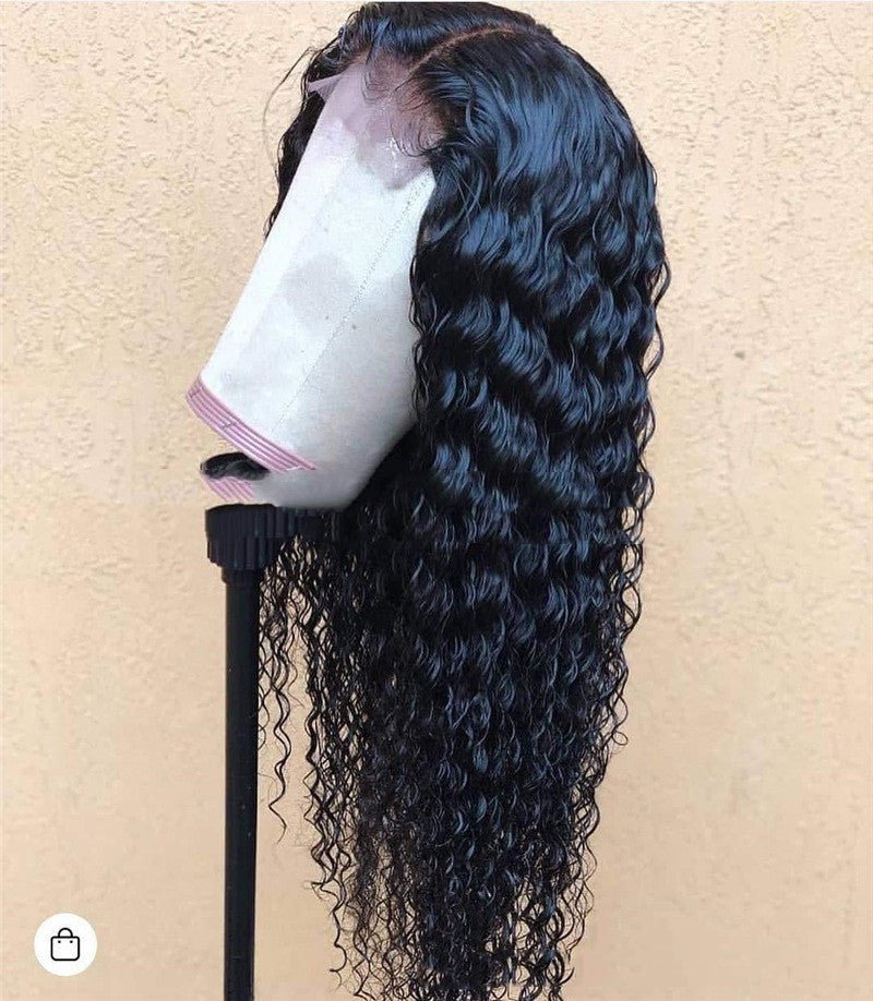 Perruque longue bouclée en fibre chimique avec dentelle frontale pour femmes chaudes - KaoKao