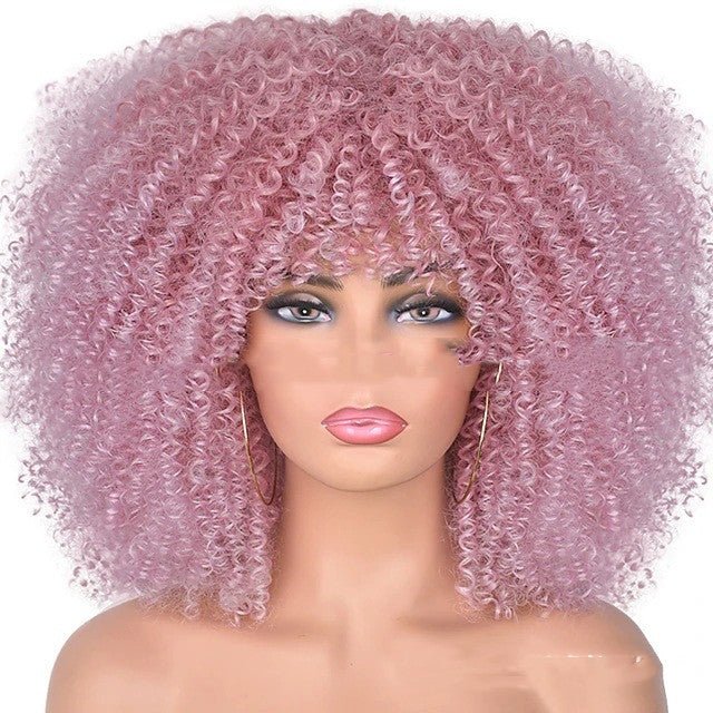 Petit couvre - chef synthétique en maille rose bouclée - KaoKao