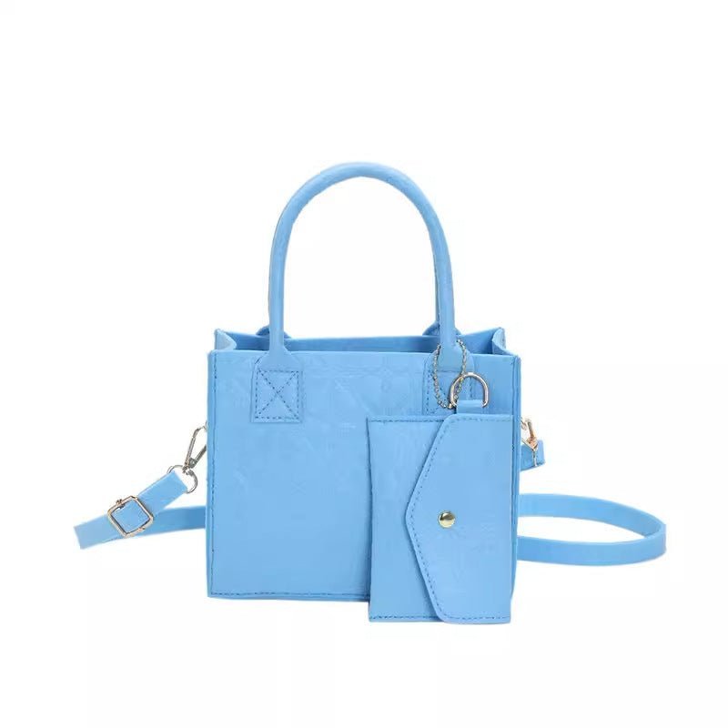 Petit sac à main simple pour femme, sac à bandoulière en feutre tendance - KaoKao
