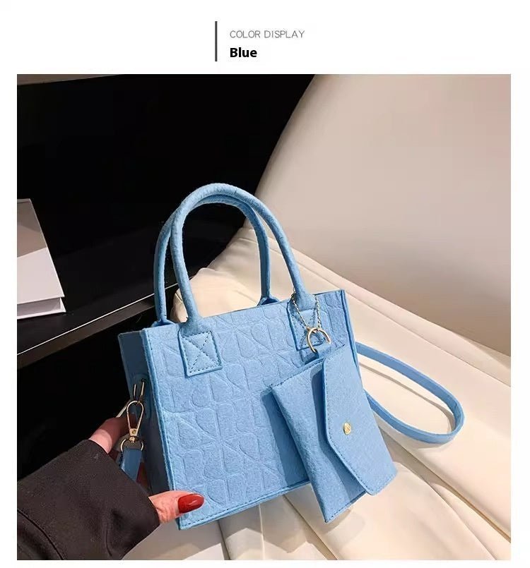 Petit sac à main simple pour femme, sac à bandoulière en feutre tendance - KaoKao