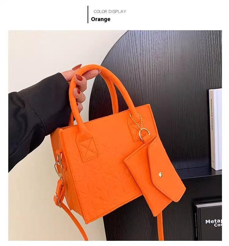 Petit sac à main simple pour femme, sac à bandoulière en feutre tendance - KaoKao