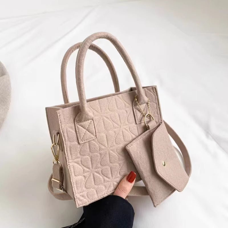 Petit sac à main simple pour femme, sac à bandoulière en feutre tendance - KaoKao