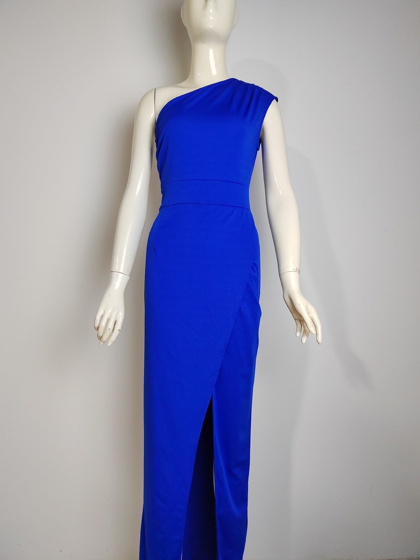 Robe asymétrique taille haute fendue sur le devant pour femme - KaoKao