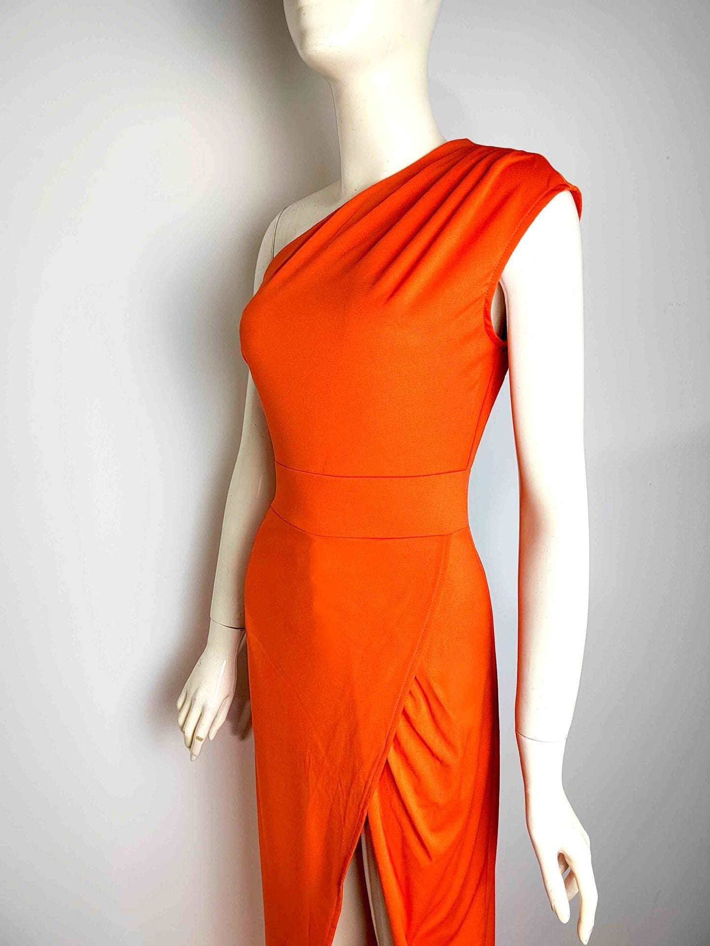 Robe asymétrique taille haute fendue sur le devant pour femme - KaoKao