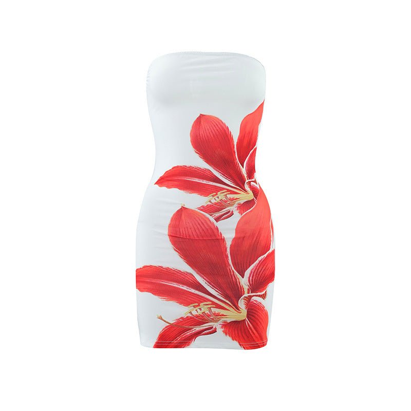 Robe courte fourreau slim à imprimé floral pour femme - KaoKao