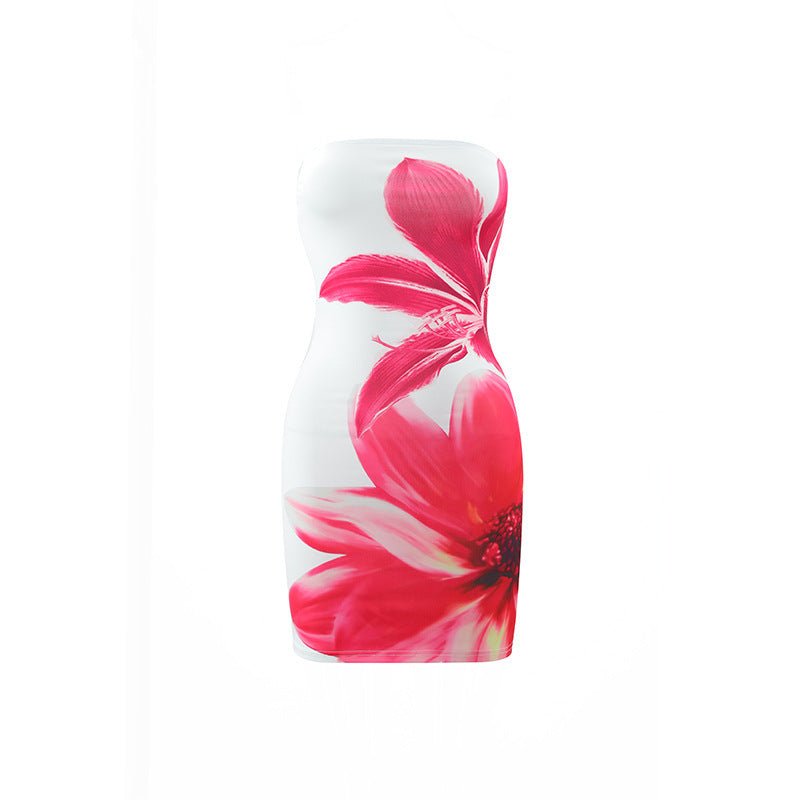 Robe courte fourreau slim à imprimé floral pour femme - KaoKao