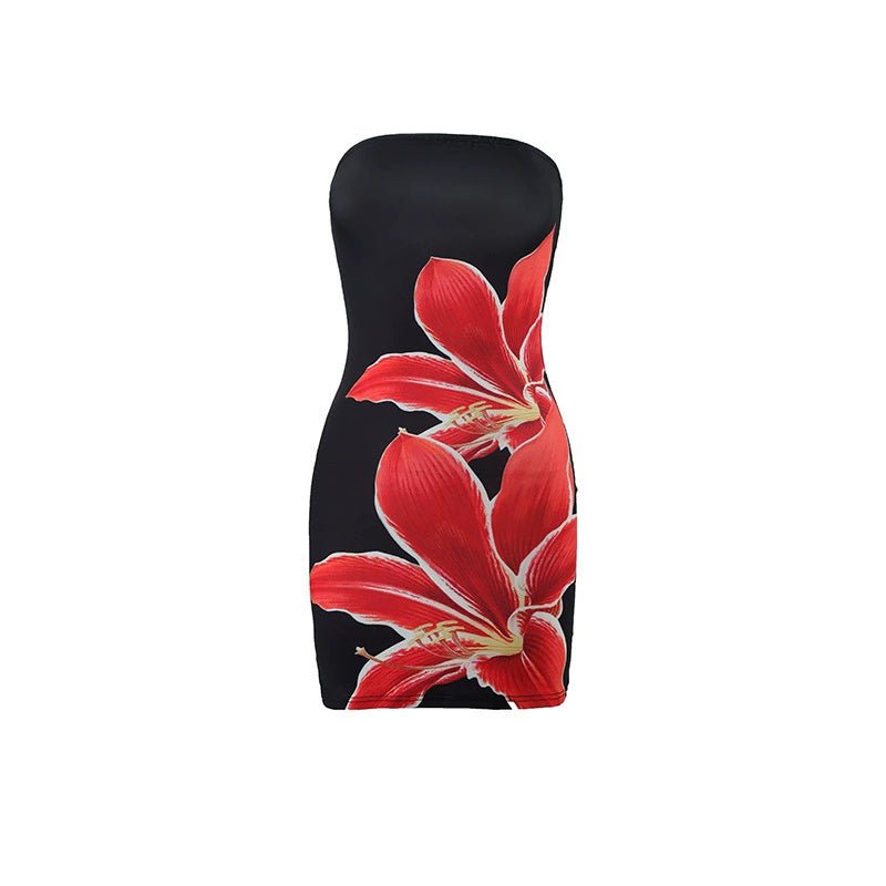 Robe courte fourreau slim à imprimé floral pour femme - KaoKao