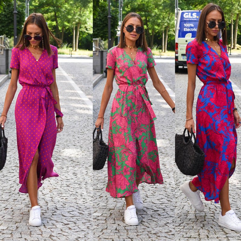 Robe de plage imprimée tendance pour femme - KaoKao
