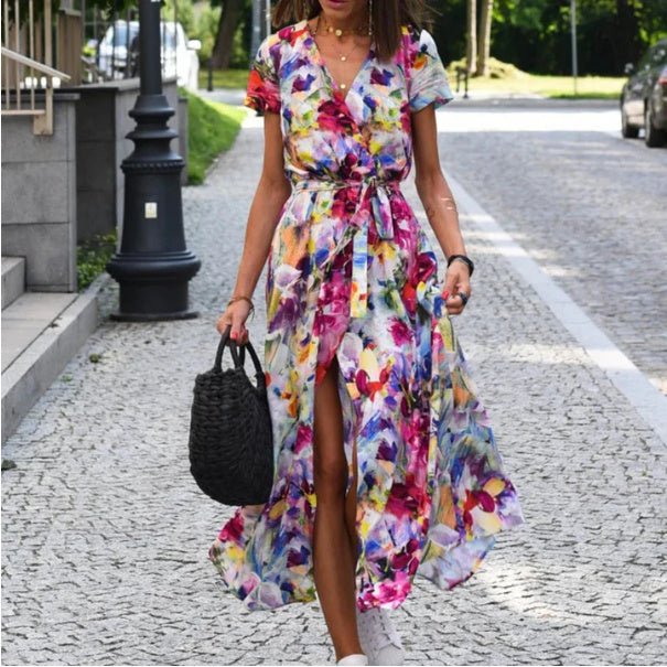 Robe de plage imprimée tendance pour femme - KaoKao