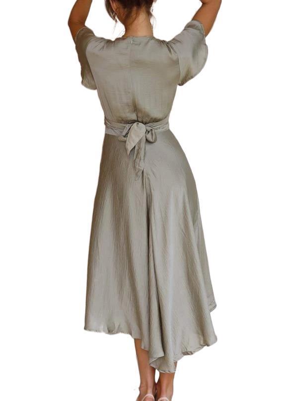 Robe d'été irrégulière à col en V pour femme - KaoKao