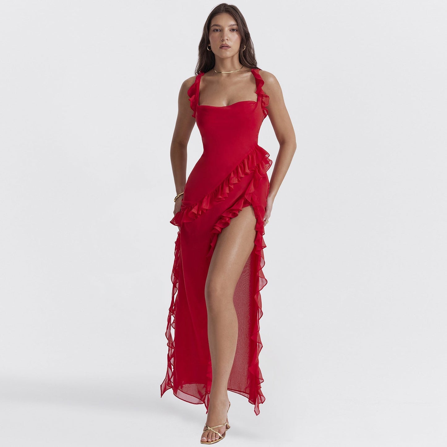 Robe d'été tendance pour femme, avec coutures à lisière filiformes - KaoKao