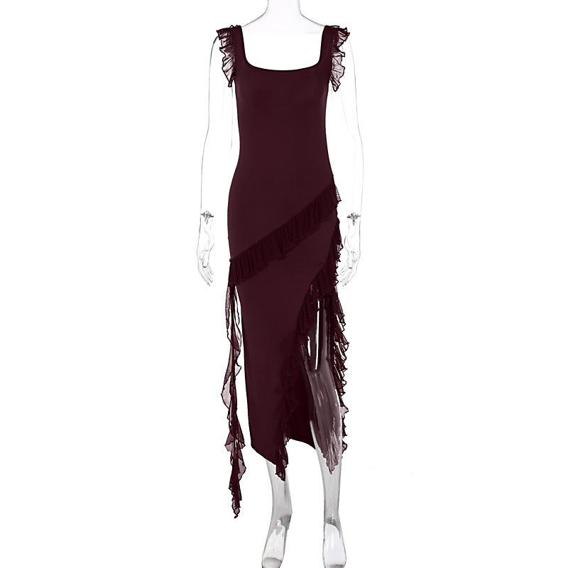 Robe d'été tendance pour femme, avec coutures à lisière filiformes - KaoKao