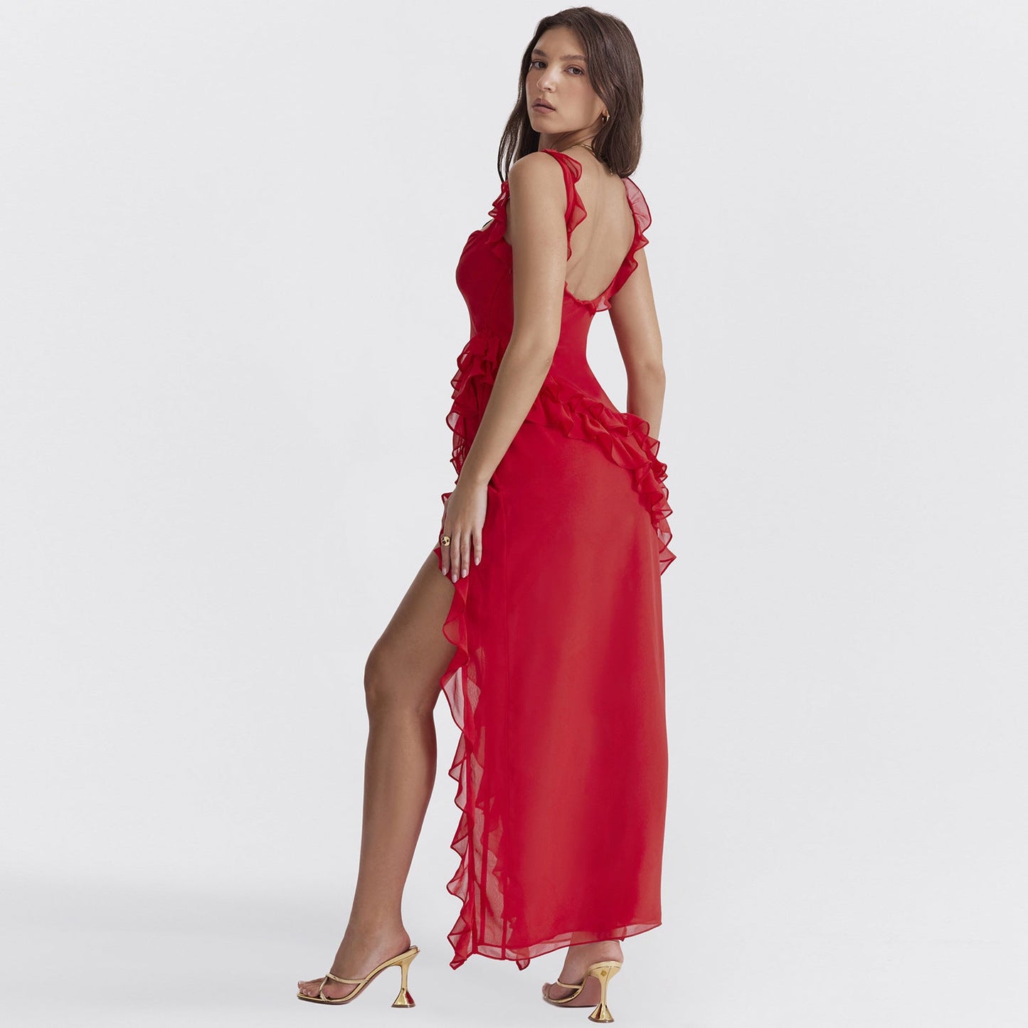 Robe d'été tendance pour femme, avec coutures à lisière filiformes - KaoKao