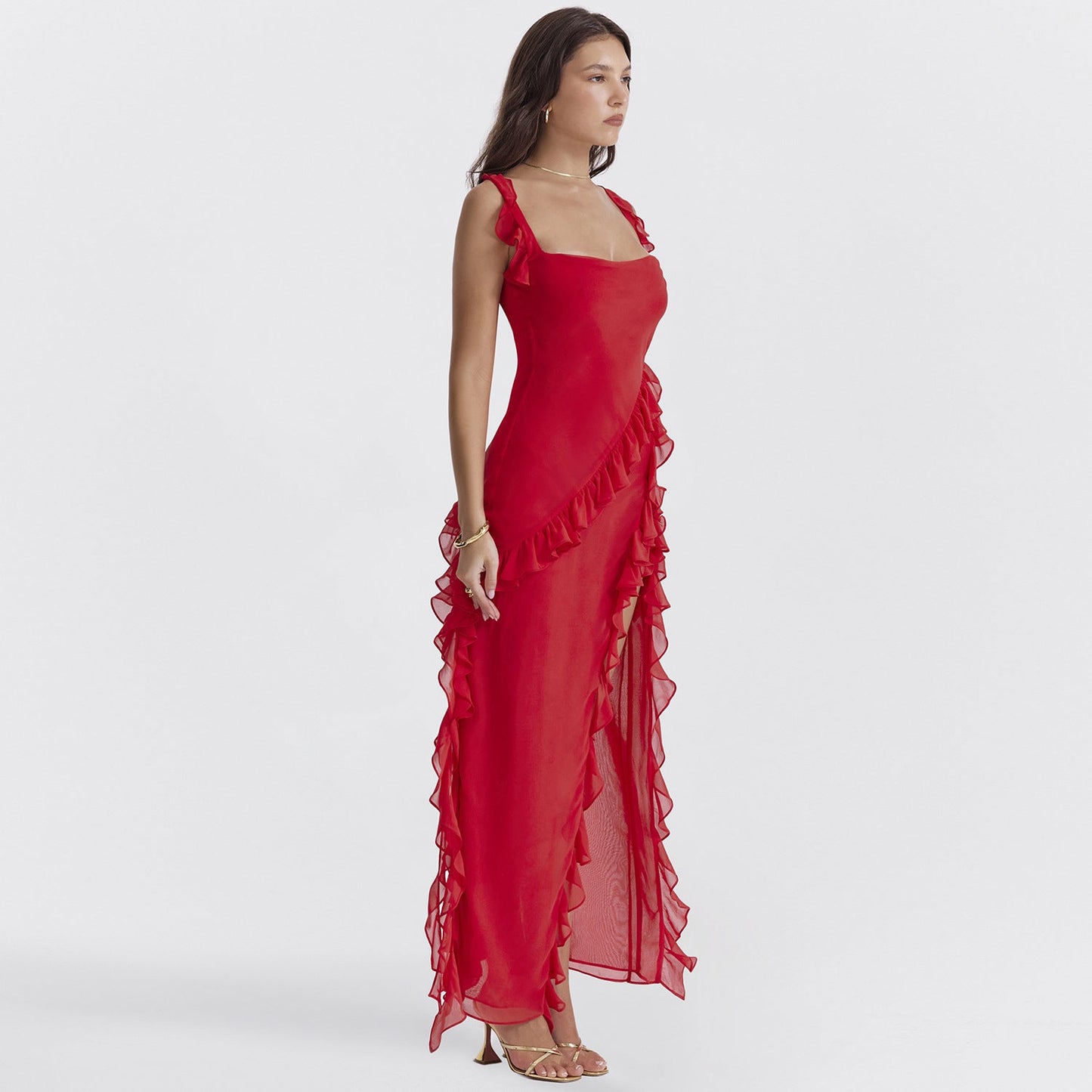 Robe d'été tendance pour femme, avec coutures à lisière filiformes - KaoKao