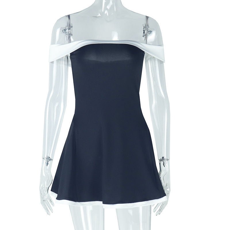 Robe dos nu noire et blanche assortie pour femme - KaoKao