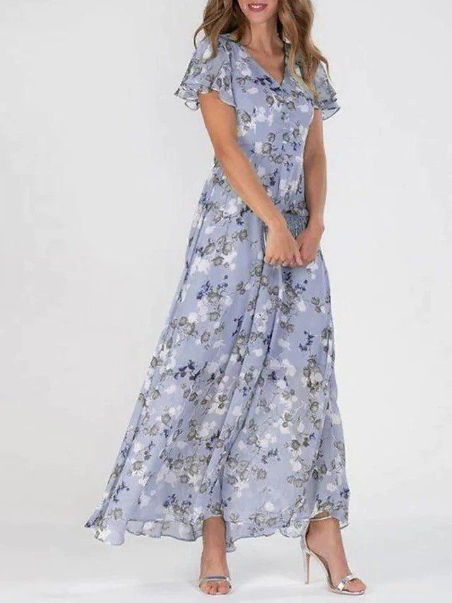 Robe imprimée tendance pour femme avec taille rentrée - KaoKao