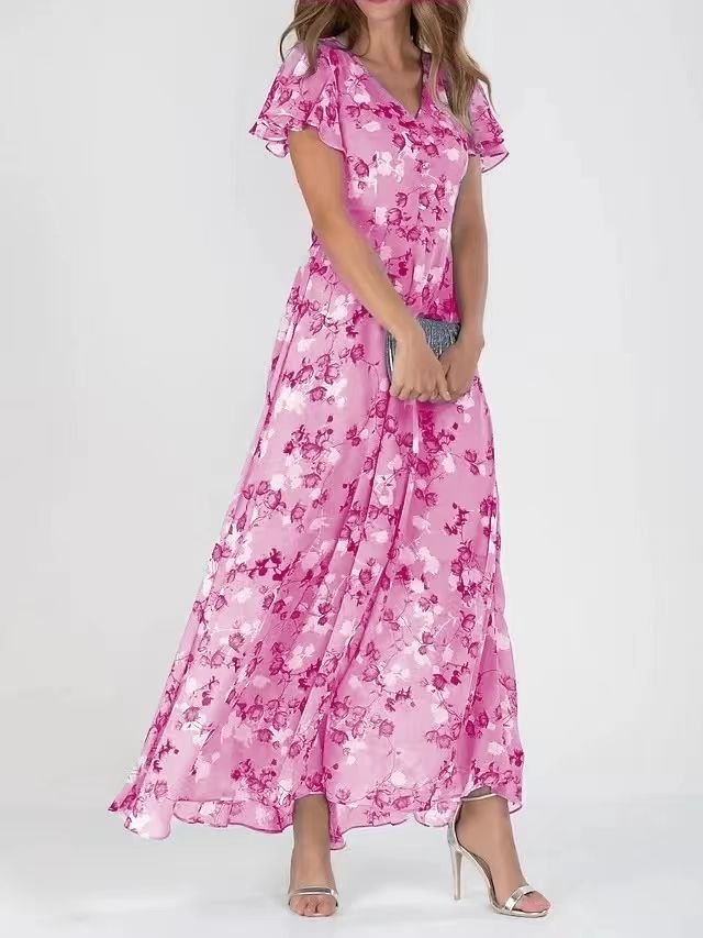 Robe imprimée tendance pour femme avec taille rentrée - KaoKao
