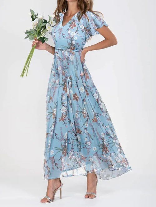 Robe imprimée tendance pour femme avec taille rentrée - KaoKao