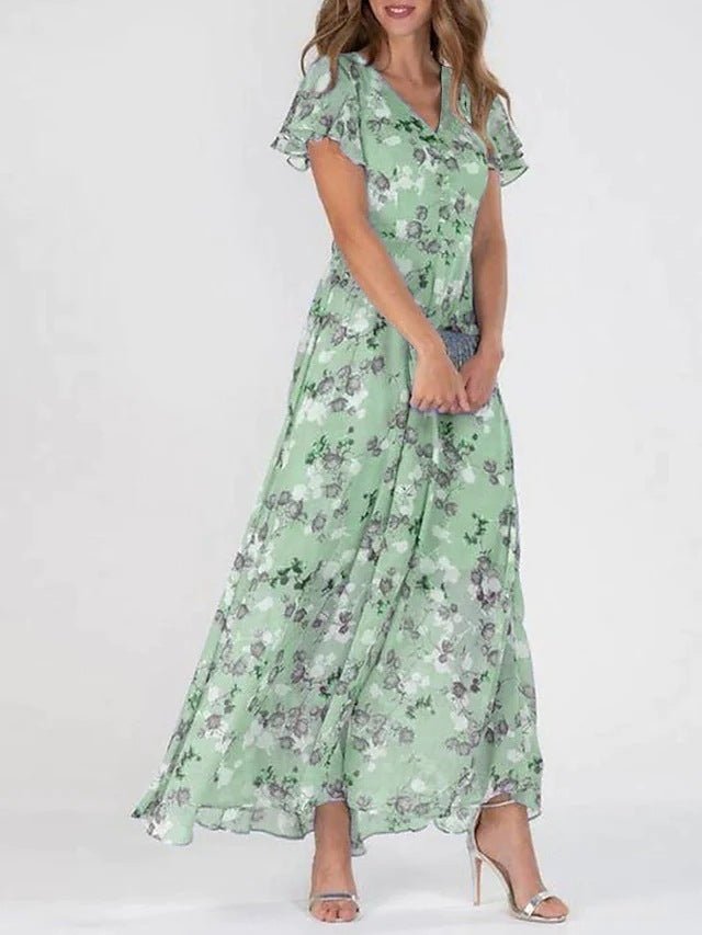 Robe imprimée tendance pour femme avec taille rentrée - KaoKao